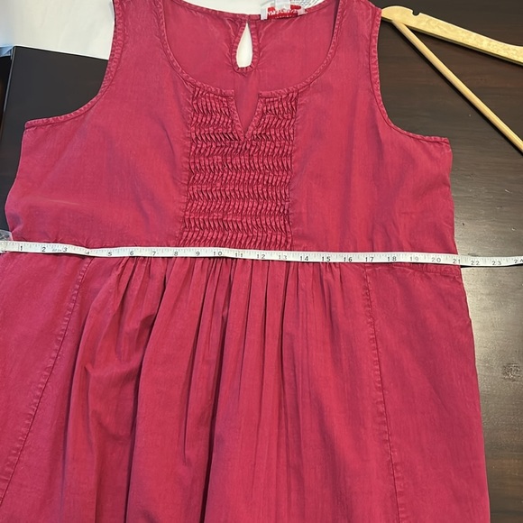 April Cornell Razzy Cotton Sleeveless Jumper Dress Raspberry Flowy Size L NEW - Picture 16 of 17